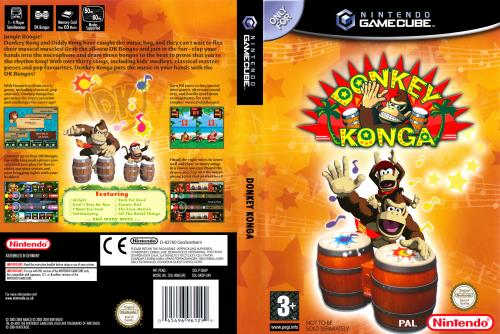 Donkey Konga (Europe) (En,Fr,De,Es,It) Cover - Click for full size image